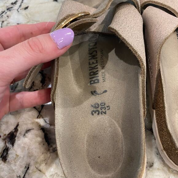 Birkenstock Siena Big Buckle Sandals Washed Metallic Rose Gold - Picture 4 of 8